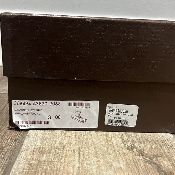 Gucci Men Sneakers (368494A3820) White/Gold - Picture 2 of 12